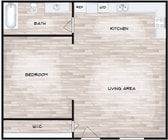 Studio Apartment Unit Floor Plan
