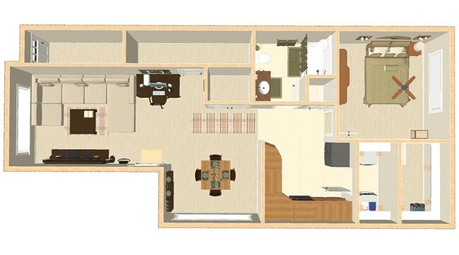 One Bedroom - Casey Acres Apartments