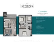Explore the Clover layout, offering 3 bedrooms and a private patio for modern living.