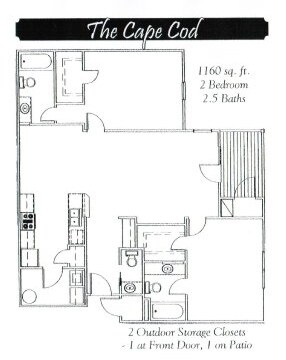 2 Bedroom 2.5 Bath