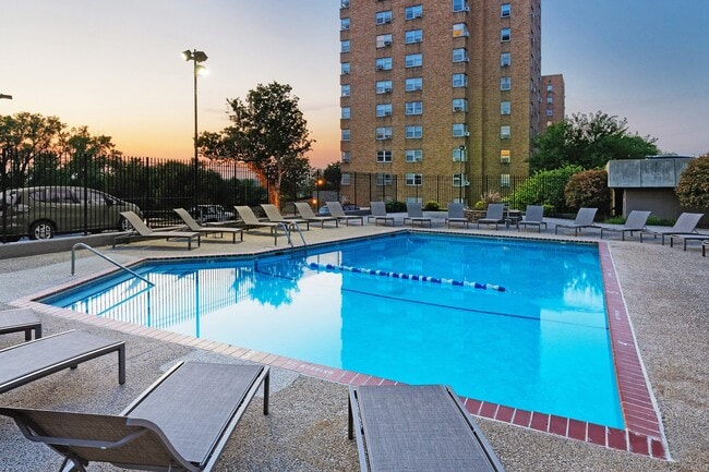 Resort-style pool with surrounding sundeck