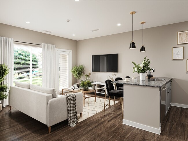 The Patent Living Room Elevated Rendering