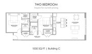 1,000 sqft, 2-Bedroom, 2-Bathroom