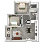 Two-Bedroom, One-Bathroom Apartment