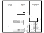 2 habitaciones/2 baños