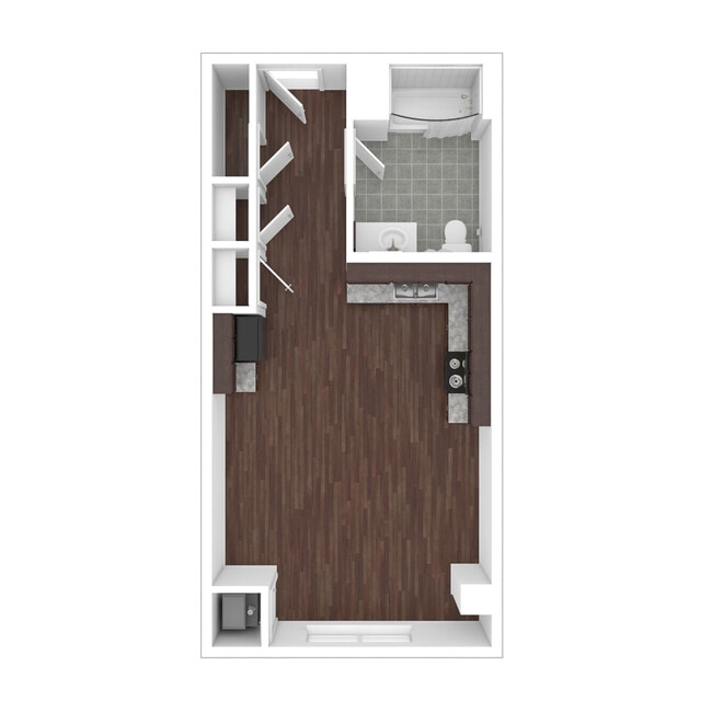 Studio Floorplan 7850 East Jefferson