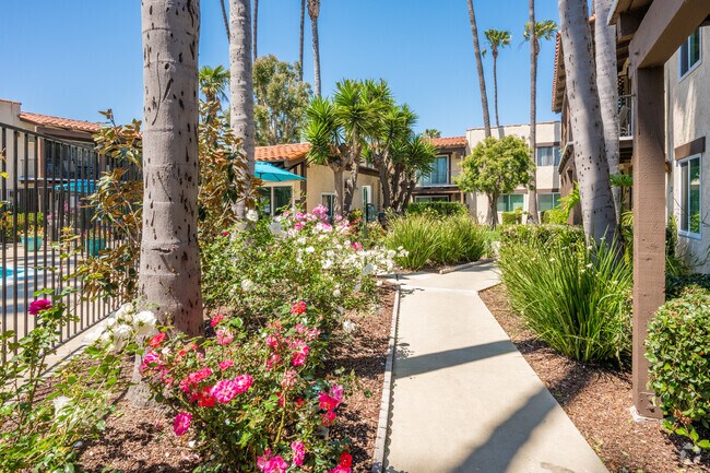 Courtyard with Lush Landscaping