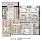 1025 sq. ft.