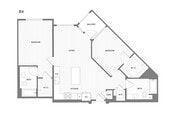 2 BR/2 BA floor plan Broadstone Mission Valley