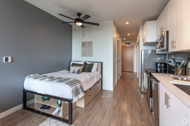 Studio, 1 BA - Diamond 5 - 420 SF - Hub East Lansing Apartments