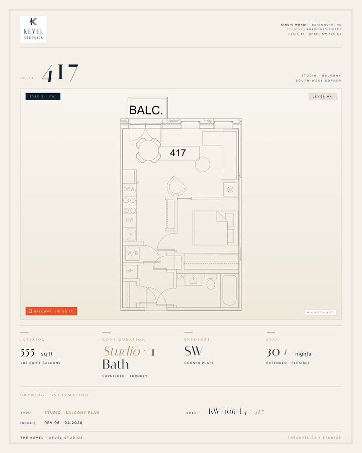 1 Bedroom Suite · 555 sq ft - 1 Bedroom Suite · 555 sq ft Unit 417