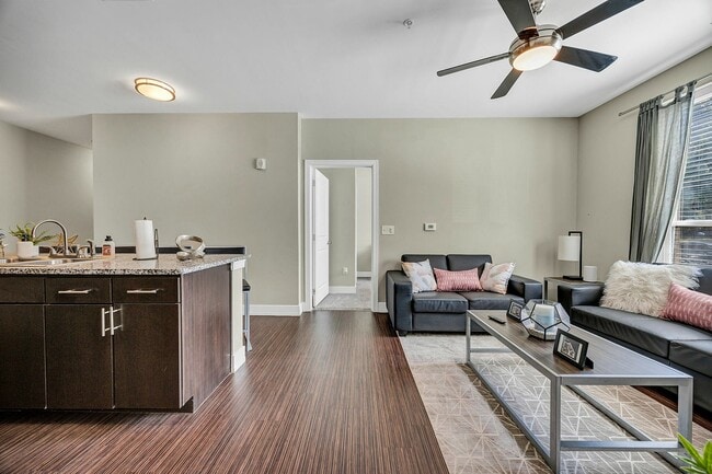 Model Living Room - Park Place Waco Apartments