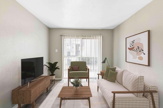 Sala de estar con un dormitorio - Ventana