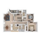 Charleston - 3 Bed, 2 Bath, 1150 sq. ft. - 3D Furnished