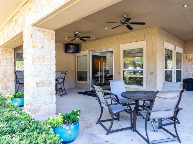 Entertain poolside with an outdoor grilling area and dine al fresco