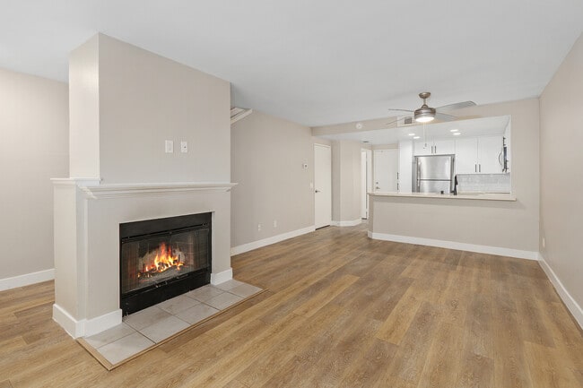 Gather around the fireplace and make every night cozy.