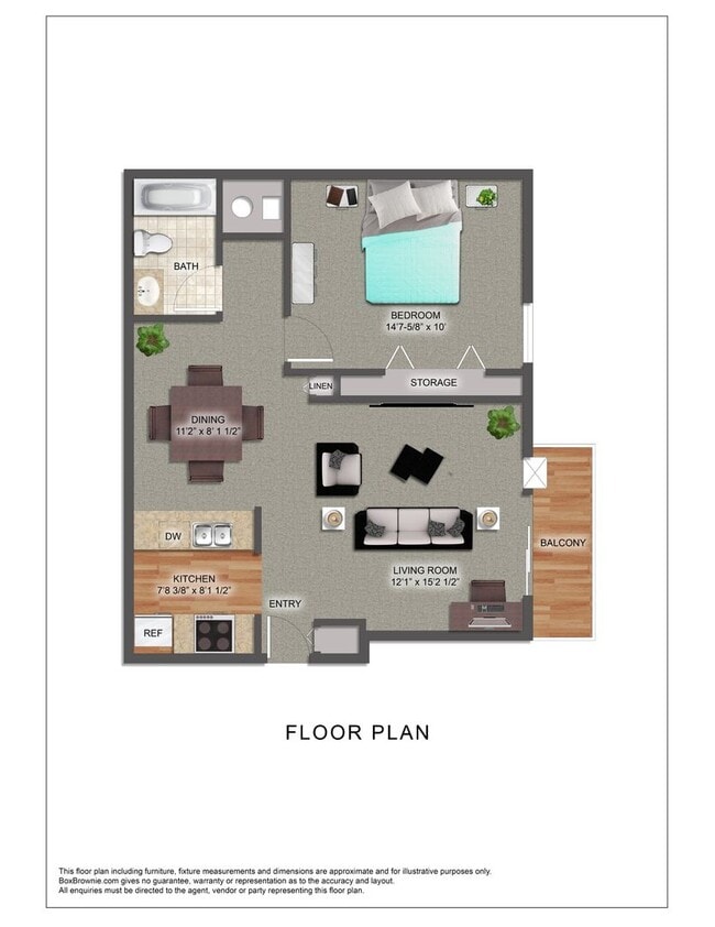 Photo - 1 Bedroom, 1 bath - middle floor with Balcony Unit 29