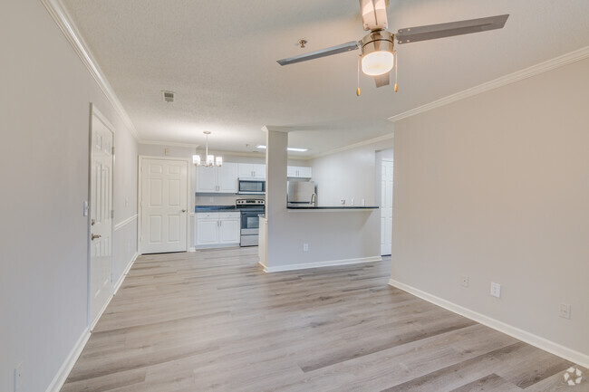 1BR, 1BA - 850SF Living/Dining Area - Fountain Brook Apartments