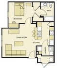 1BR/1BA