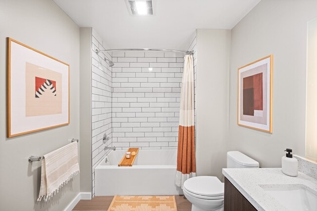 Updated Bathroom at L Seven Apartments in San Francisco, CA 94103