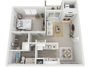 One Bedroom One Bathroom, 672 sqft, Stackable Washer/Dryer Connections, Fireplace in Selected Units