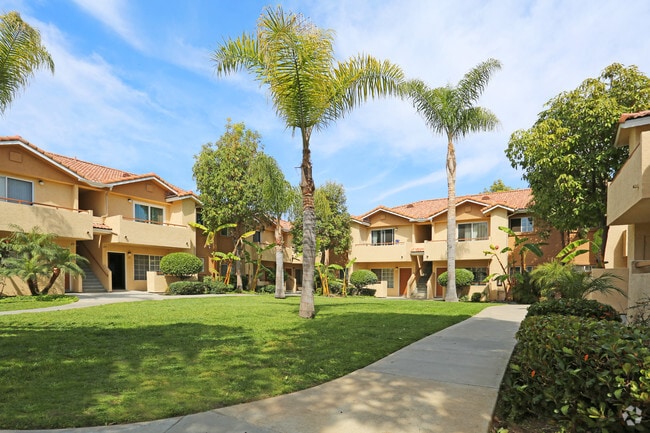 Courtyard - Palm Villas Apartments