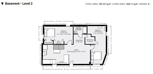 Basement floor plan - 1416 39th Ave NE