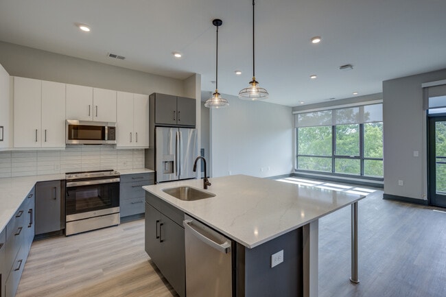 Large Kitchen and Living Space for Entertaining - The Walker Apartments