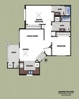 2BR, 2BA w/Private Patio - 883 SF