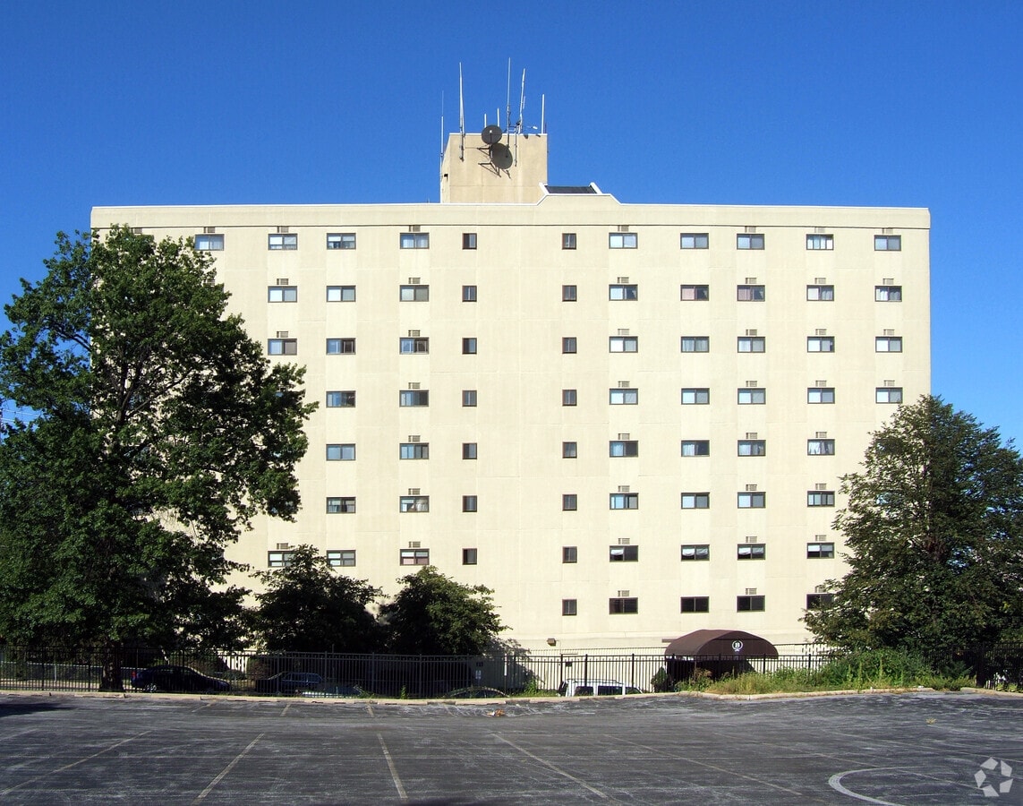 View from the southwest - The Broomall Apartments