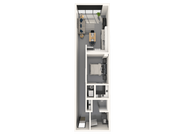 1x1 B floor plan Chelsea Heights