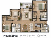 Nova Scotia - 3 Bed/2 Bath - 1,453 Sq. Ft.