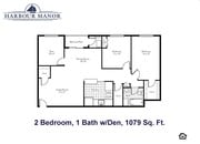 Two Bedroom, One Bath with Den