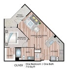 One Bedroom Floorplan