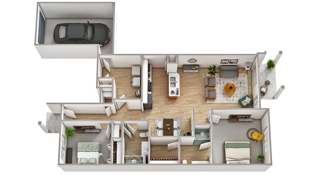 2 Bed 2 Bath Lower B