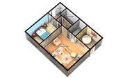 A1-UP floor plan Carelton Courtyard