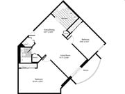 2BR/1BA