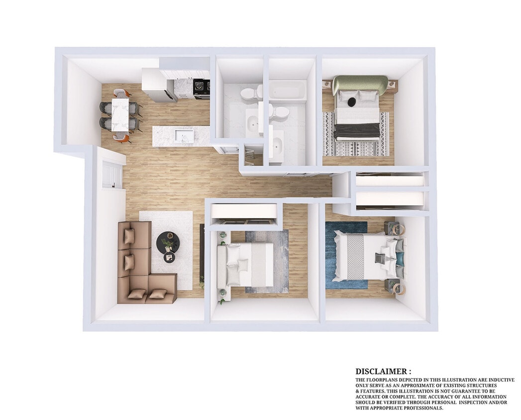 The Maverick 3 BR 1.5 Bath 1,068 Sq. ft. - The Maverick