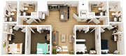 3D Floorplan - Unit D5