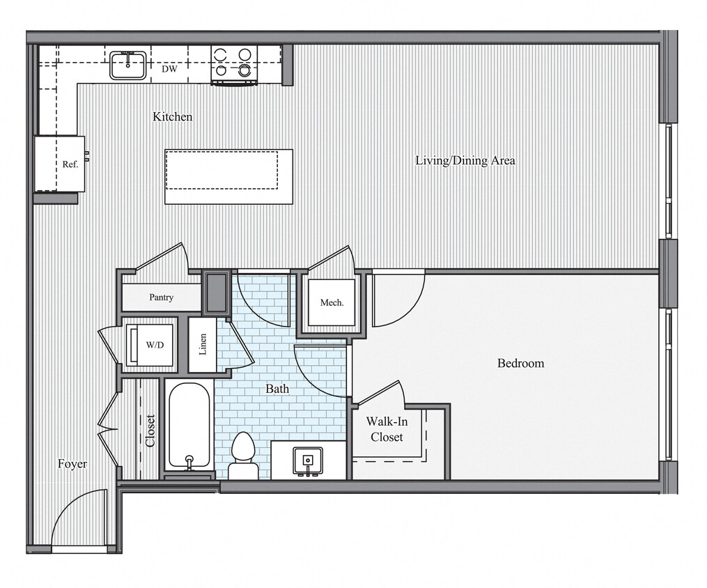 Floor Plan - 1 BR G