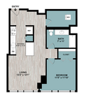 A6 | 1-Bedroom Floorplan