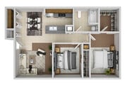 Two Bed One Bath