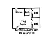2BR/1BA
