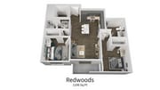 Explore the inviting layout of Redwoods, perfect for modern living.