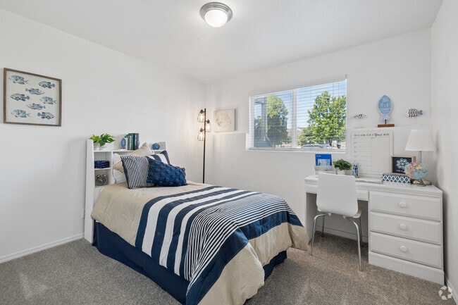 2BR, 2BA - 1,180SF - 1st Bedroom