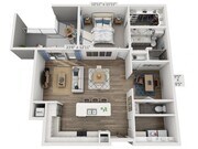 Floor plans are artist’s rendering. All dimensions are approximate. Actual product and specifications may vary in dimension or detail. Not all features are available in every apartment. Prices and availability are subject to change.