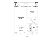 A4A 1 Bedroom Floor Plan