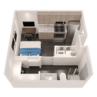 S1: Studio | 1BA | 331 SF