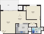 1BR/1BA - 645 SF