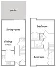 2BR/1.5 BA
